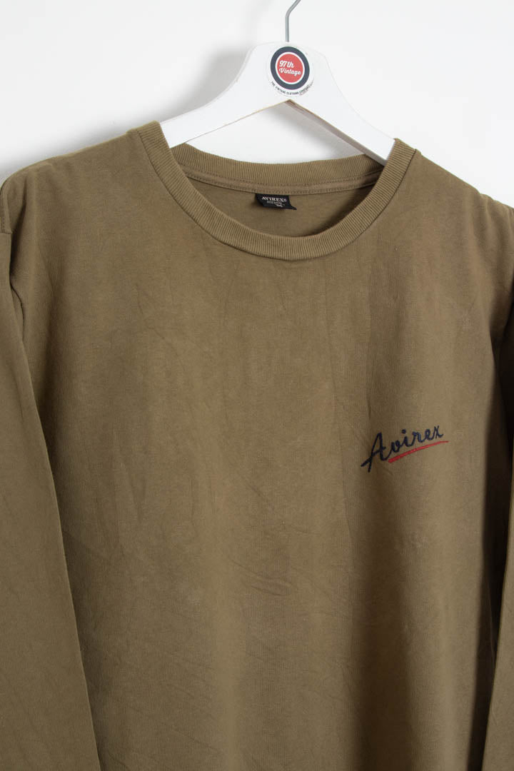 Image of Avirex Flying Tigers Long Sleeve Graphic T-Shirt (M)
