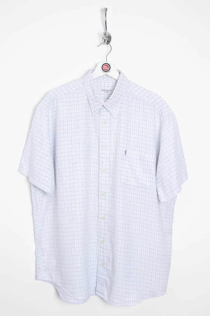 90年代 Yves Saint Laurent BDシャツ 短丈 Y2K Yves Saint Laurent 90's~00's オープンカラーシャツ size:L