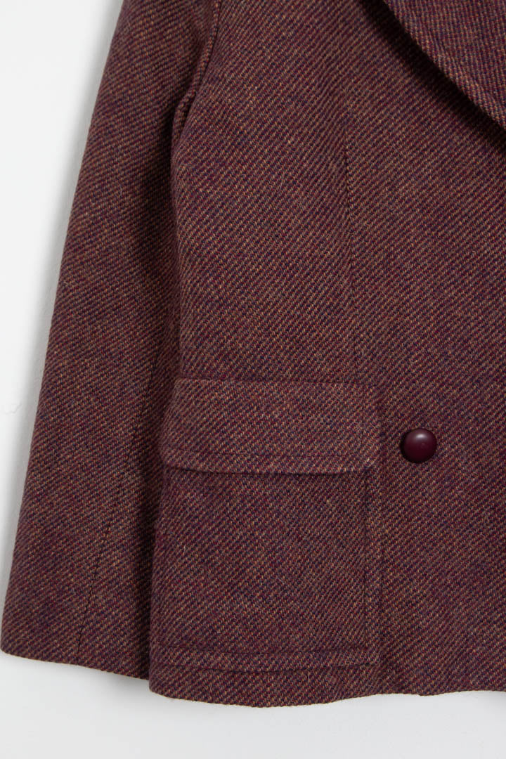 Image of Women's Christian Dior Wool Tweed Cropped Blazer Jacket (S)