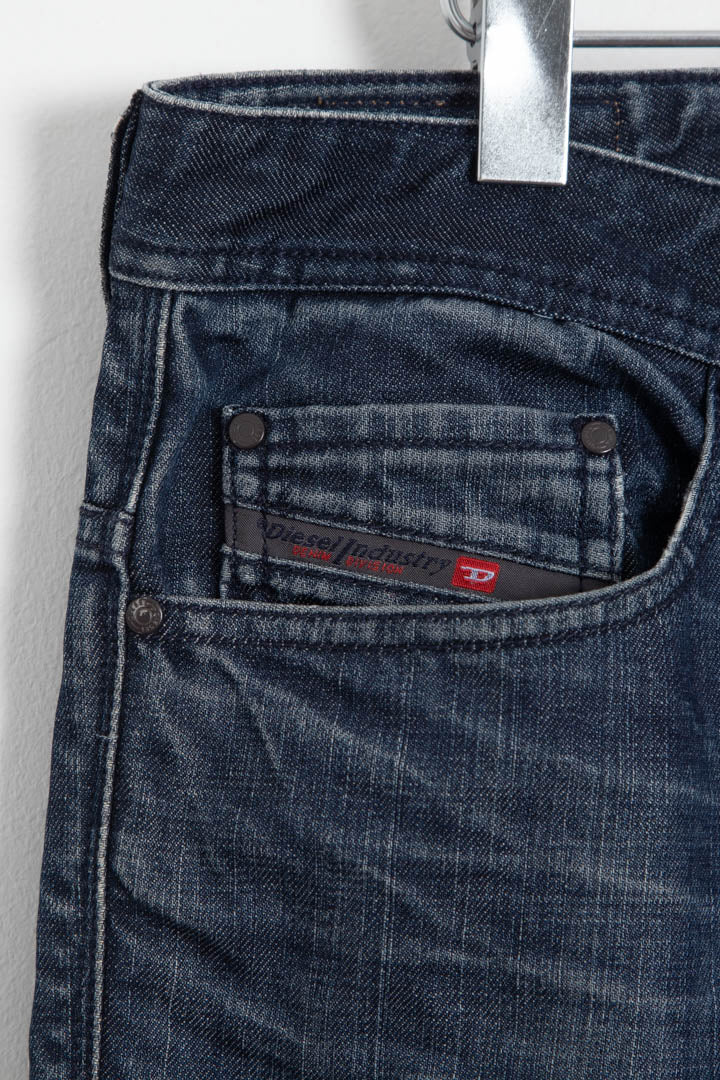 Image of Diesel Slim Straight Dark Denim Jeans (W34 x L34)