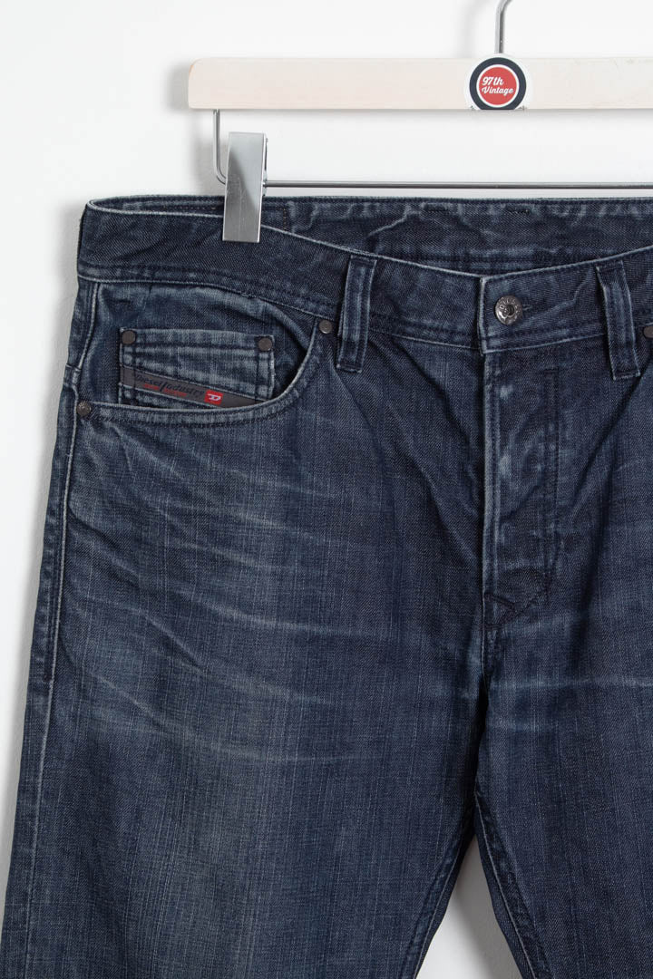 Image of Diesel Slim Straight Dark Denim Jeans (W34 x L34)