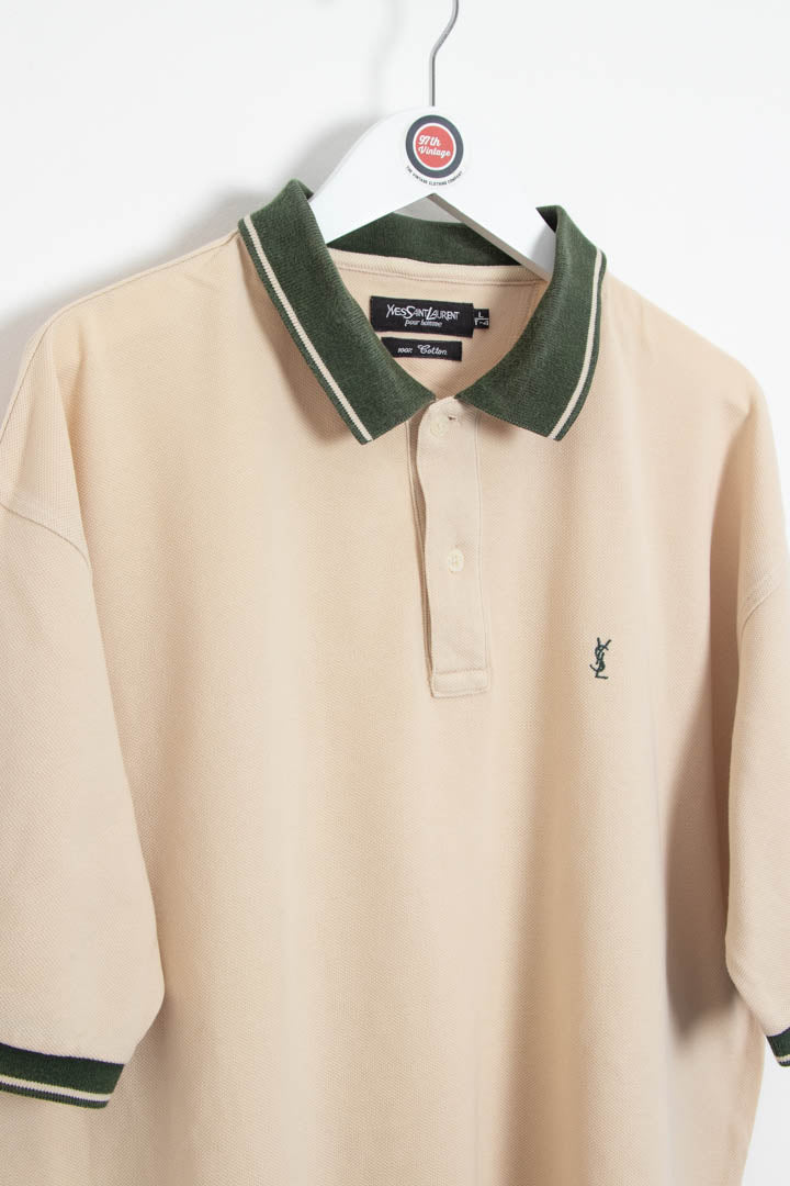 Image of YSL Short Sleeve Polo Shirt (L)