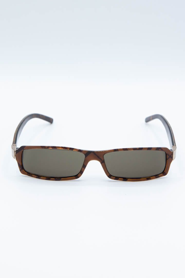 Image of Burberry Nova Check Rectangular Sunglasses 8369