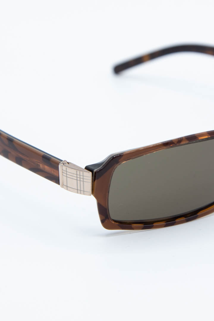 Image of Burberry Nova Check Rectangular Sunglasses 8369