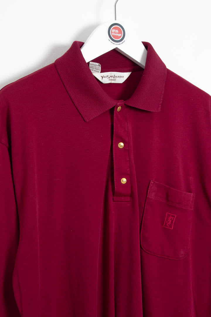Image of YSL Long Sleeve Polo Shirt (S)