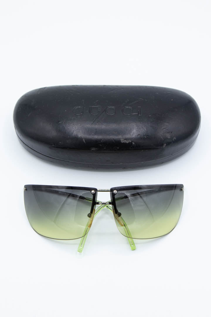 Image of Gucci Half Frame Wrap Sunglasses 2652