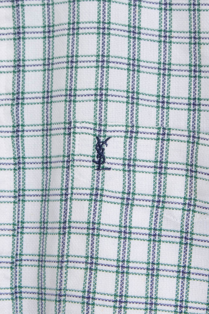 Image of YSL Short Sleeve Checkered Shirt (L)