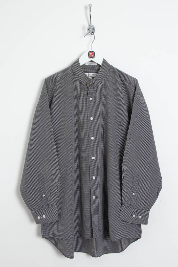 Image of Christian Dior Windowpane Long Sleeve Shirt (XL)