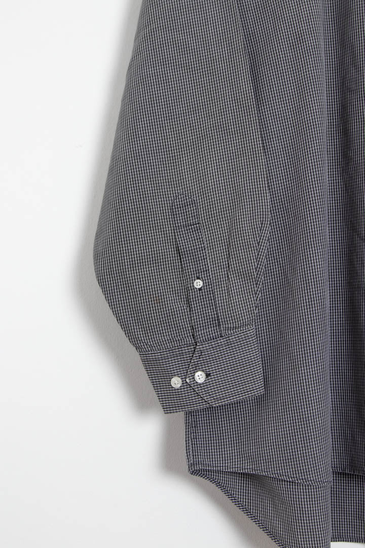 Image of Christian Dior Windowpane Long Sleeve Shirt (XL)