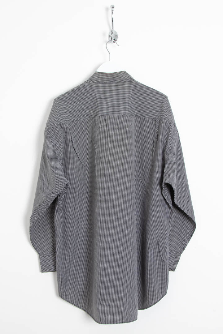 Image of Christian Dior Windowpane Long Sleeve Shirt (XL)