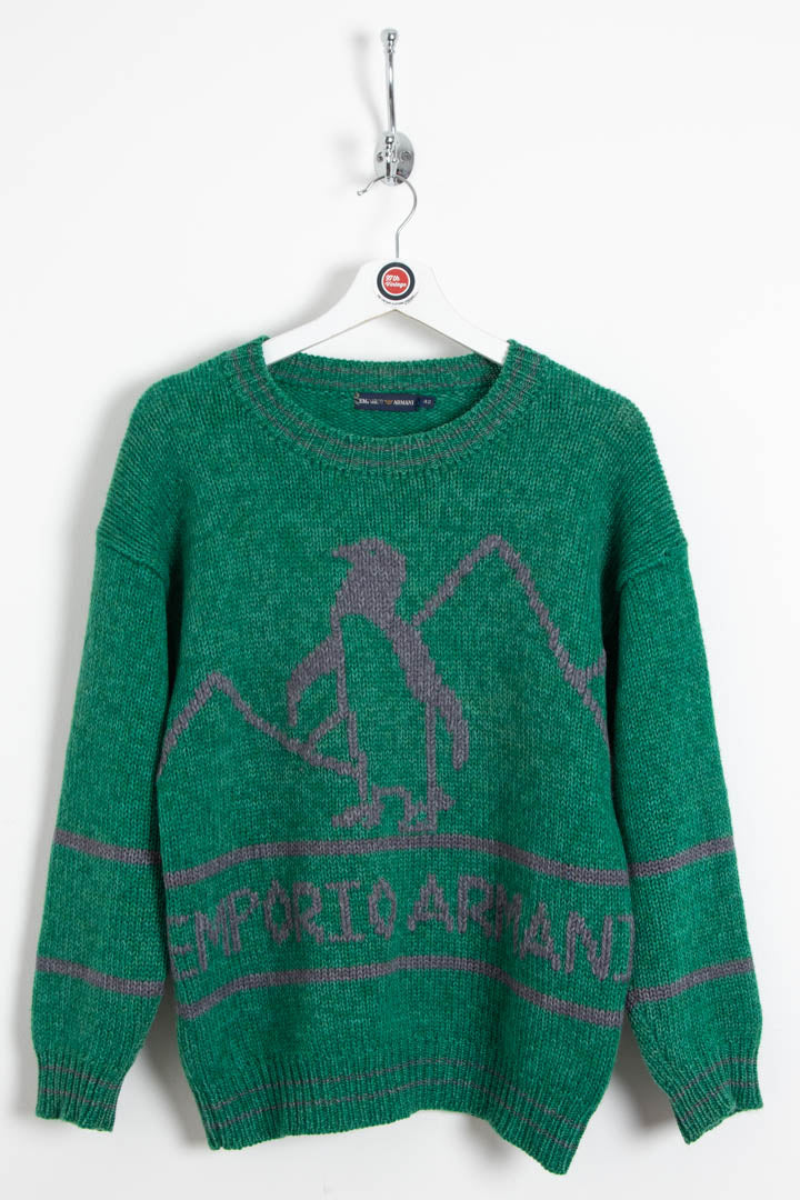 トップス 90s vintage emporio armani knit sweater Women's Emporio Armani Knitted Crew Neck Jumper (M) – 97th Vintage