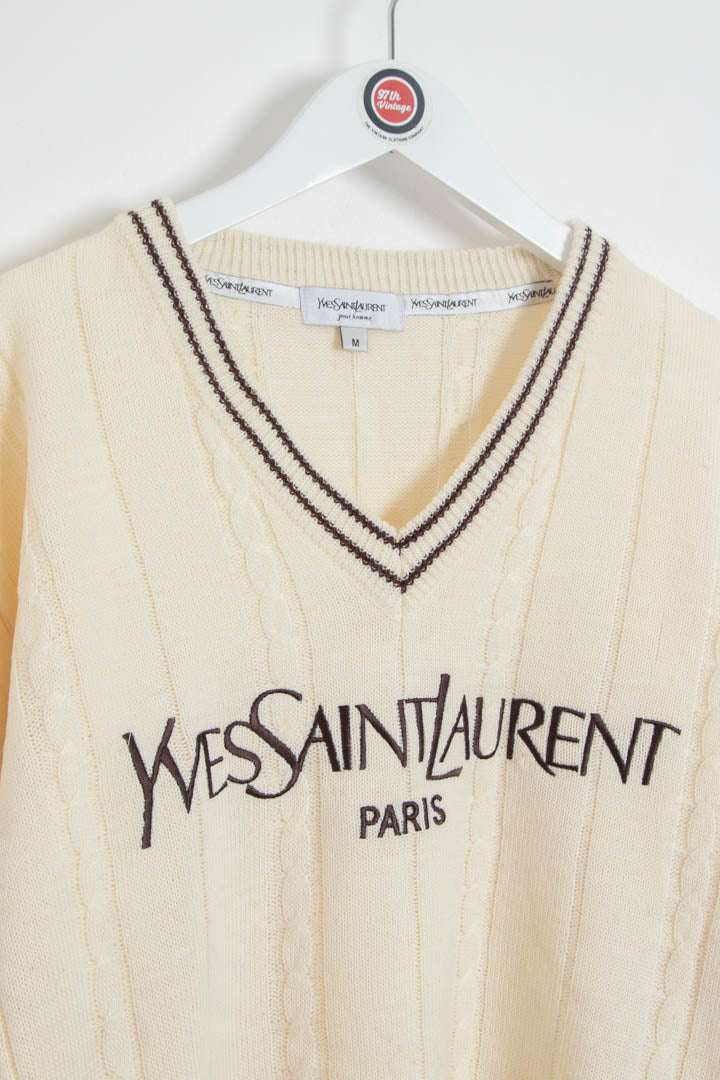 Image of YSL V Neck Wool Jumper (S)