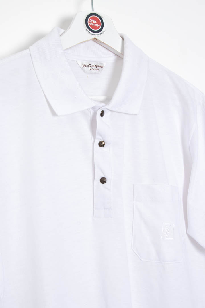 Image of YSL Short Sleeve Pocket Polo Shirt (S)