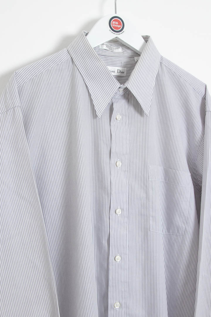 Image of Christian Dior Long Sleeve Pinstripe Shirt (XL)