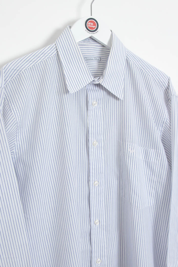 Image of Christian Dior Long Sleeve Pinstripe Shirt (M)