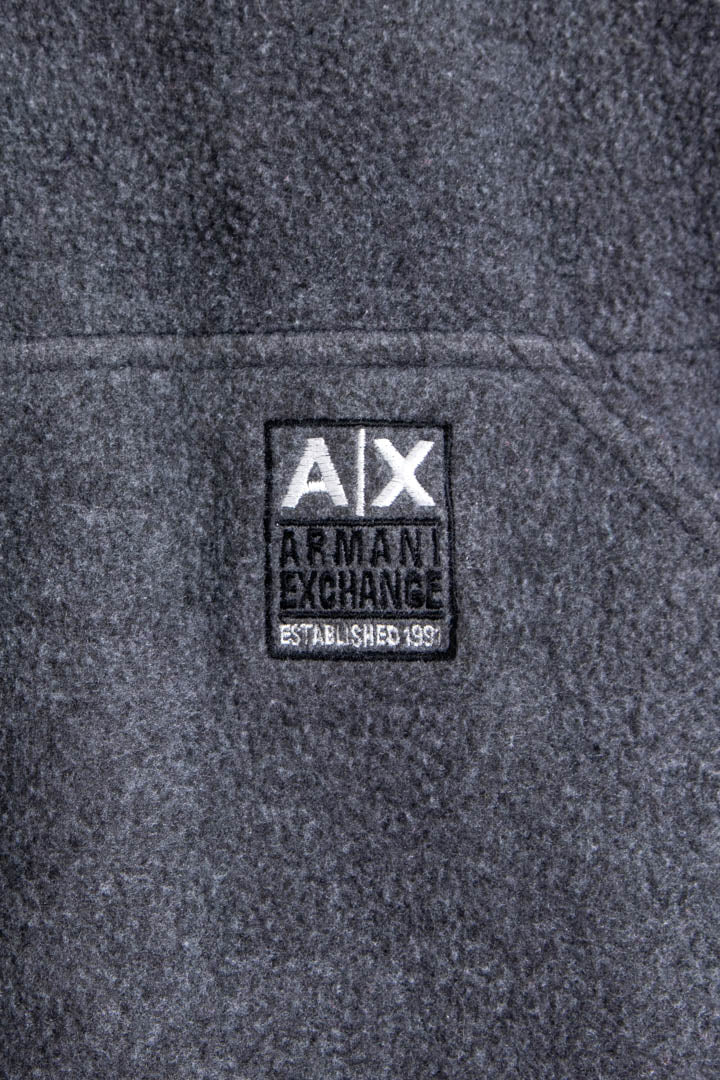 Image of Armani Exchange 1/4 Zip Fleece Hoodie (S)