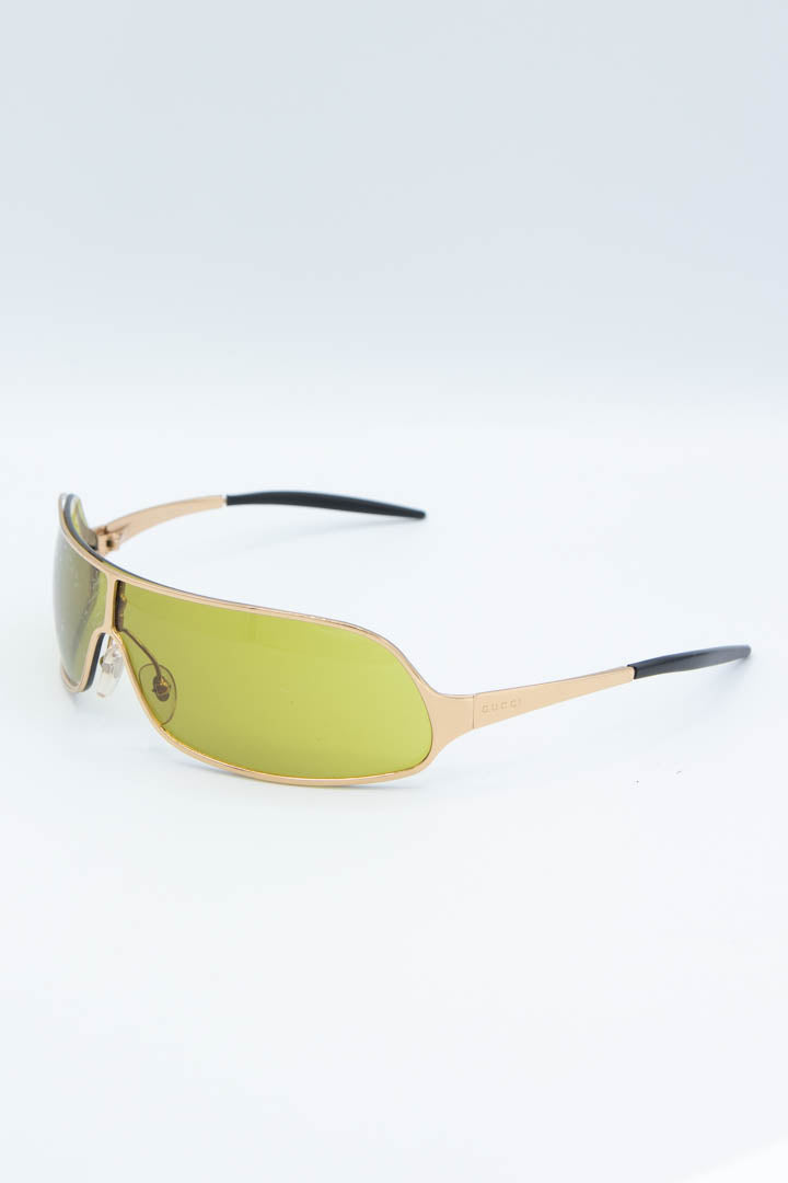 Image of Gucci Gold Metal Wrap Sunglasses GG1661/S