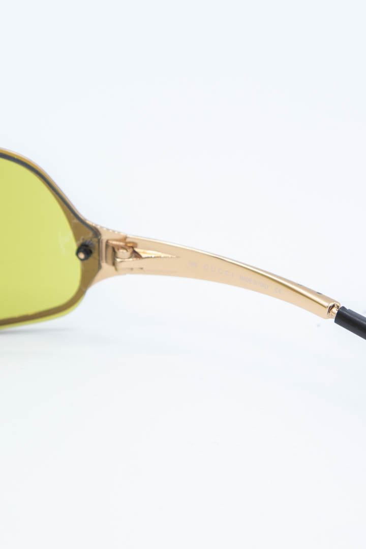Image of Gucci Gold Metal Wrap Sunglasses GG1661/S