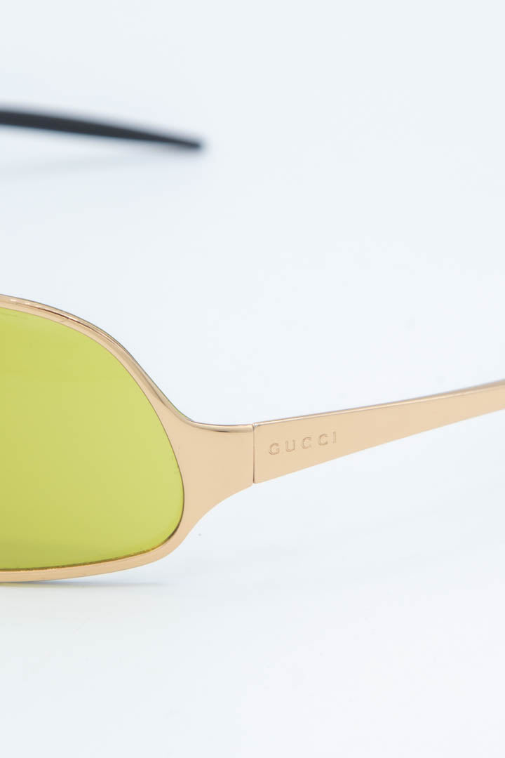 Image of Gucci Gold Metal Wrap Sunglasses GG1661/S