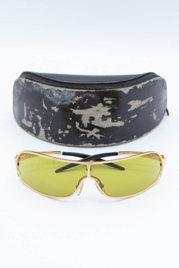 Image of Gucci Gold Metal Wrap Sunglasses GG1661/S