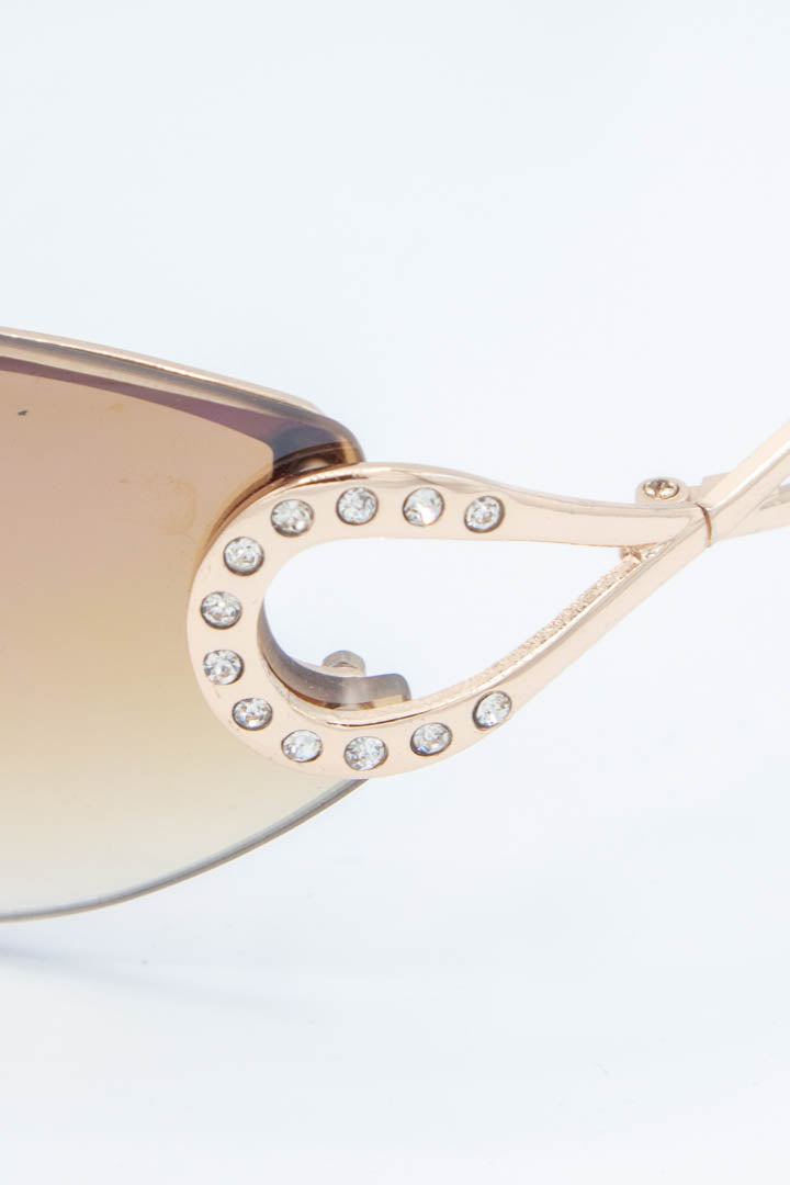 Image of Women's Rocawear Rhinestone Oval Sunglasses R220
