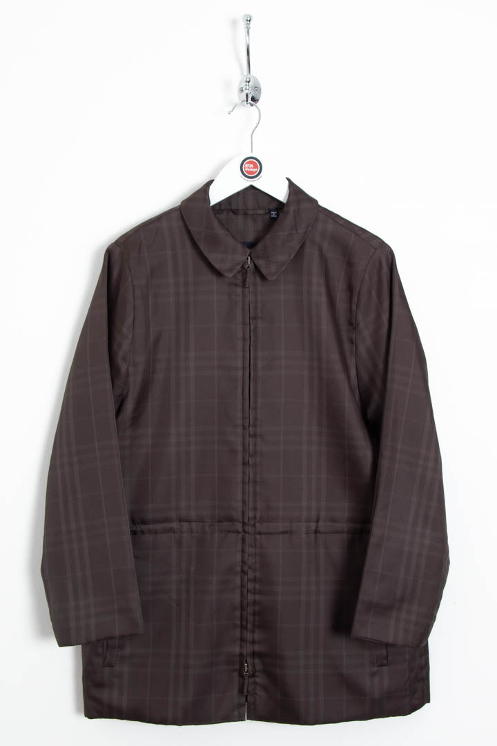Image of Women's Burberry Checkered Long Coat (XS)