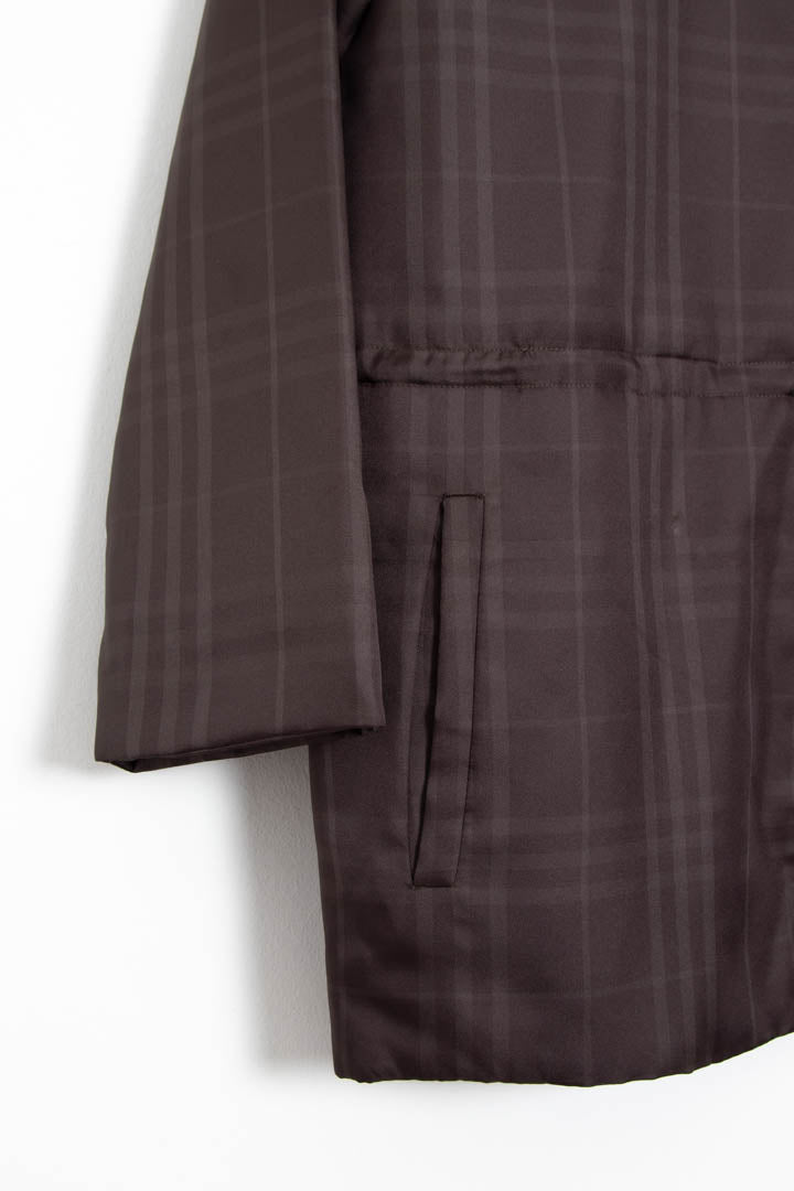 Image of Women's Burberry Checkered Long Coat (XS)