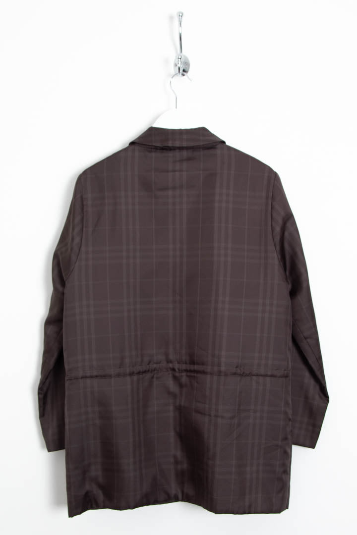 Image of Women's Burberry Checkered Long Coat (XS)