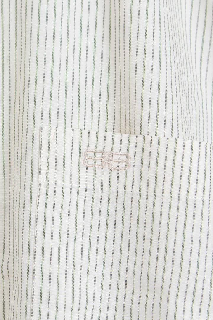 Image of Balenciaga Long Sleeve Pinstripe Shirt (S)