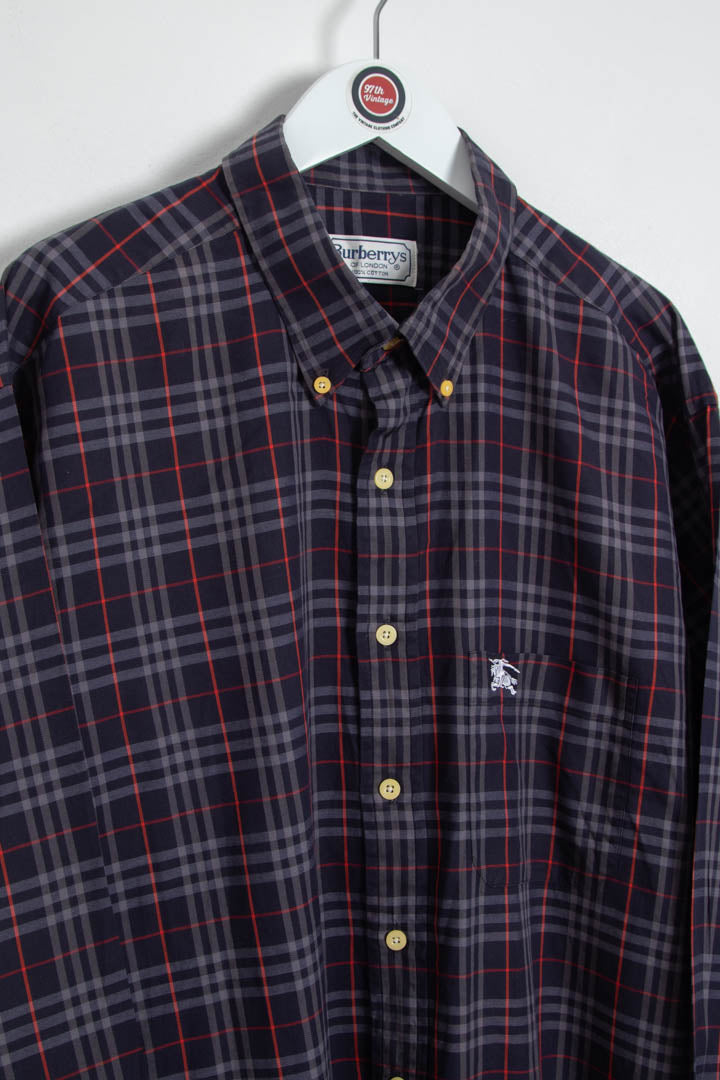 Image of Burberry Long Sleeve Checkered Shirt (XL)