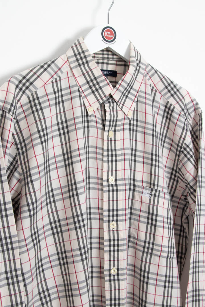 Image of Burberry Nova Check Long Sleeve Checkered Shirt (M)