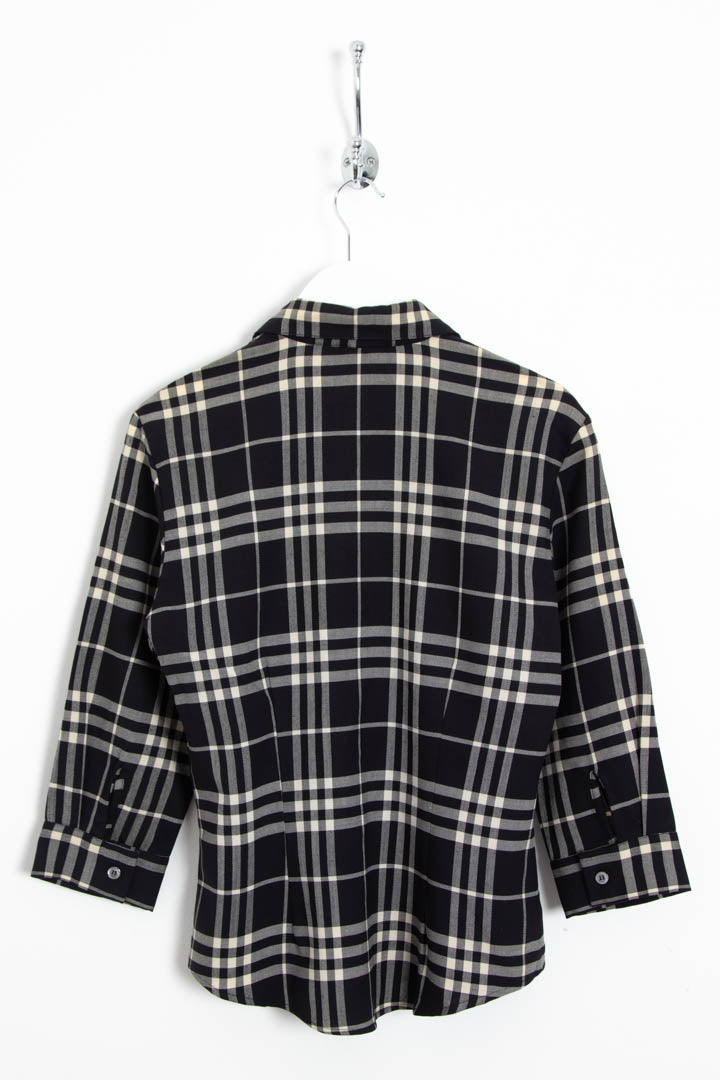 Image of Women's Burberry Long Sleeve Checkered Shirt (XS)