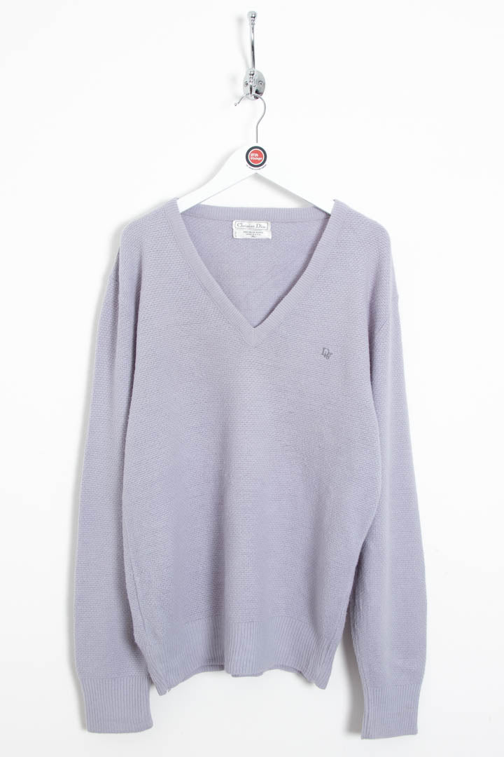 Image of Christian Dior V Neck Knitted Jumper (XL)