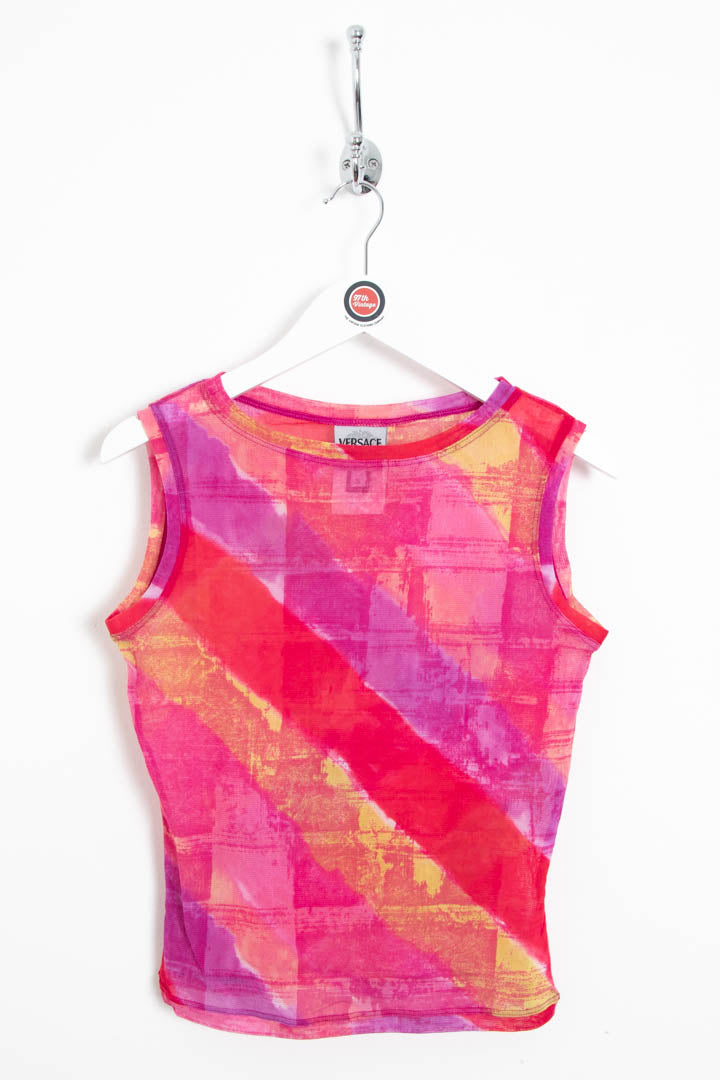 Image of Women's Versace Jeans Couture Sheer Mesh Tank Top (S)