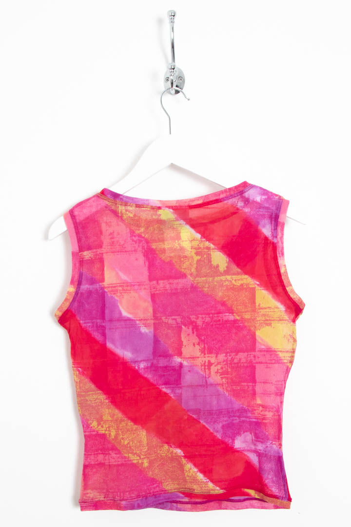 Image of Women's Versace Jeans Couture Sheer Mesh Tank Top (S)