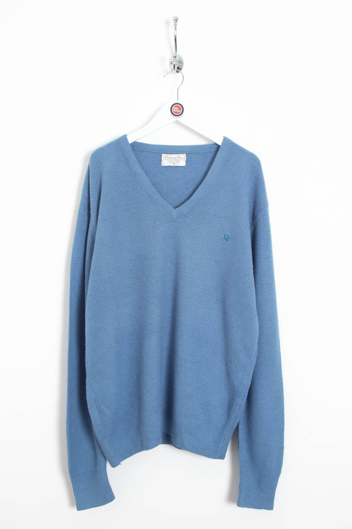 Image of Christian Dior V Neck Knitted Jumper (XL)