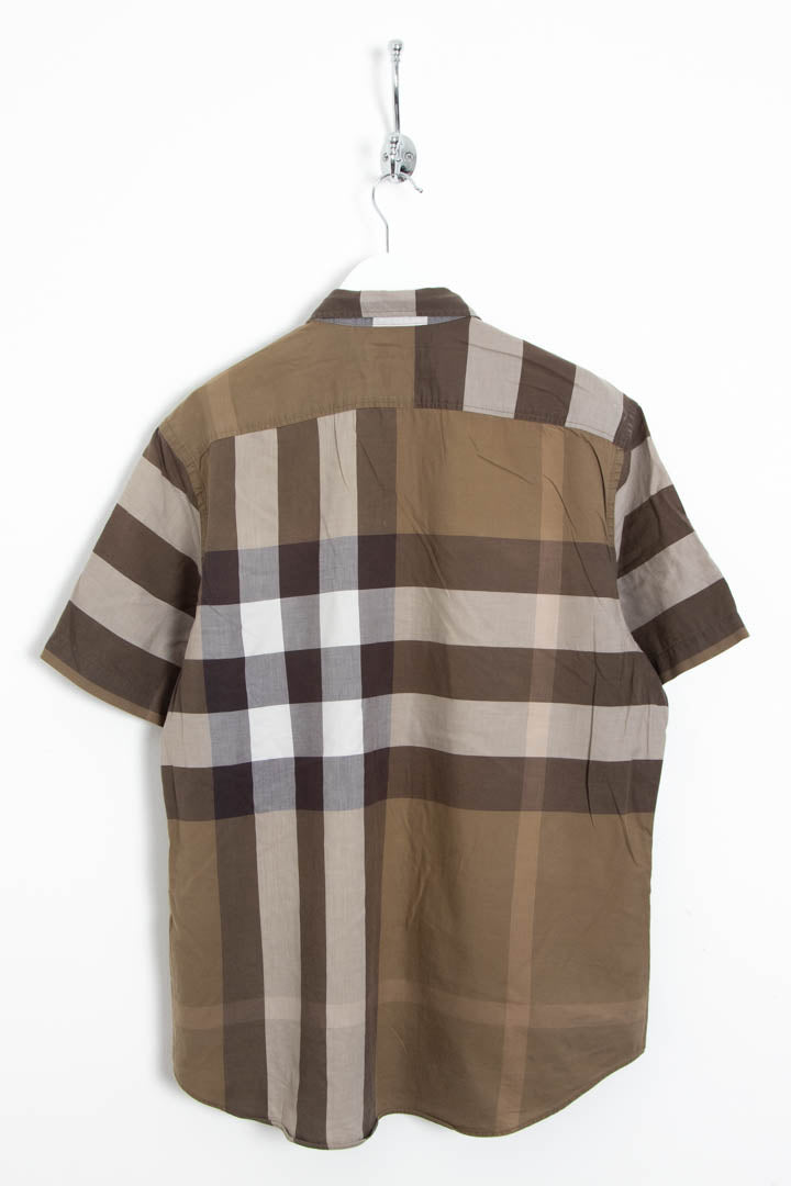 Image of Burberry Short Sleeve Checkered Shirt (M)