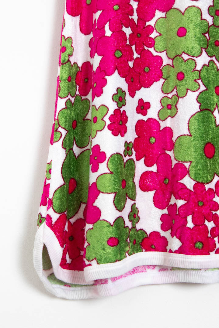 Image of Women's D&G Beachwear Floral Terry Towelling Mini Dress (S)