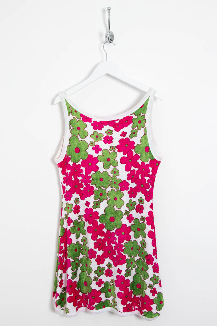 Image of Women's D&G Beachwear Floral Terry Towelling Mini Dress (S)