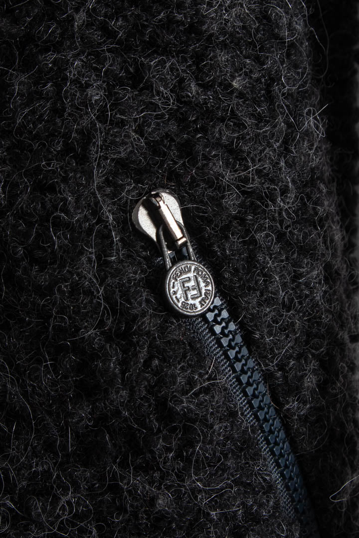 Image of Women's Fendi 1/4 Zip Sherpa Fleece Jumper (M)