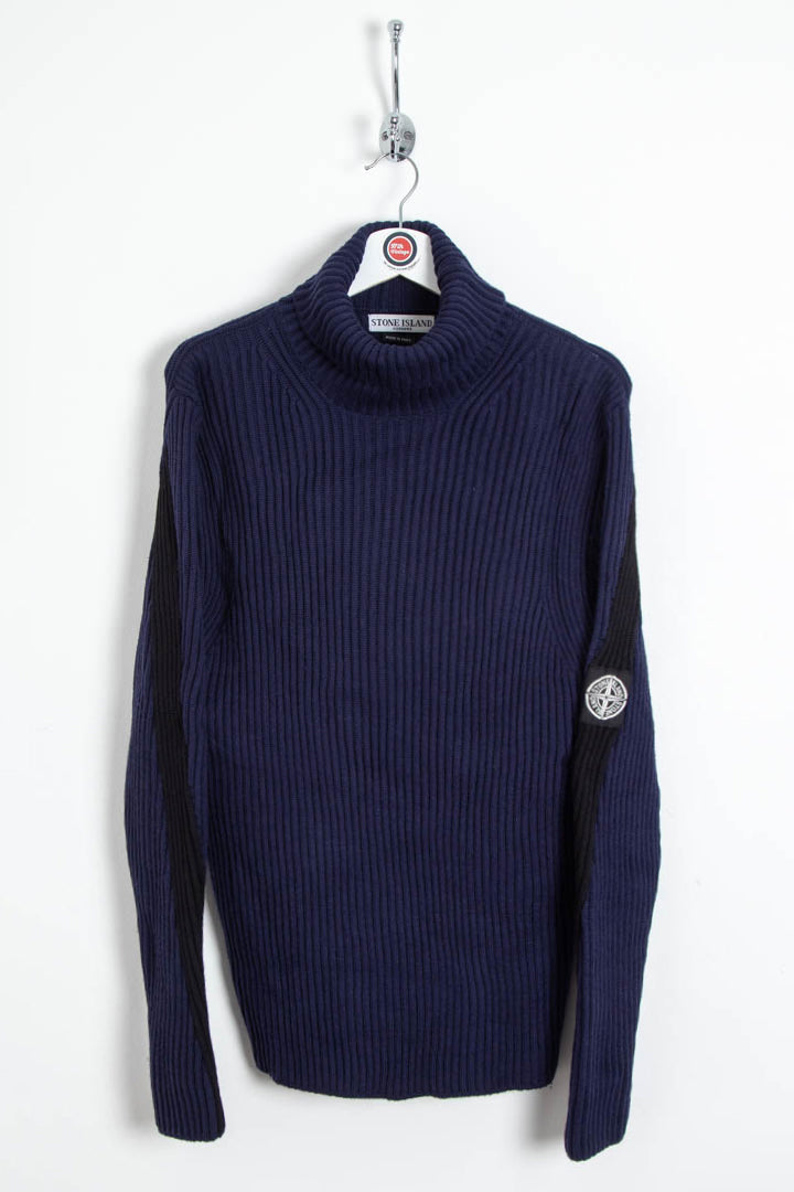 2004 Stone Island Ribbed Turtleneck Wool Jumper (M) – 97th Vintage