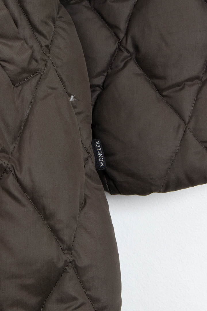 Image of Women's Moncler Long Quilted Puffer Jacket (M)