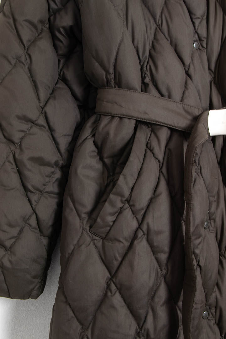 Image of Women's Moncler Long Quilted Puffer Jacket (M)