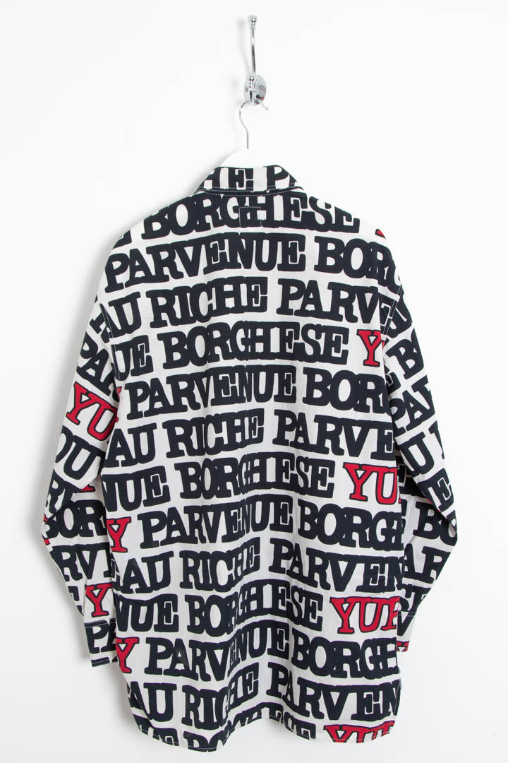 Image of Moschino Yuppy Print Repeat Logo Long Sleeve Shirt (L)