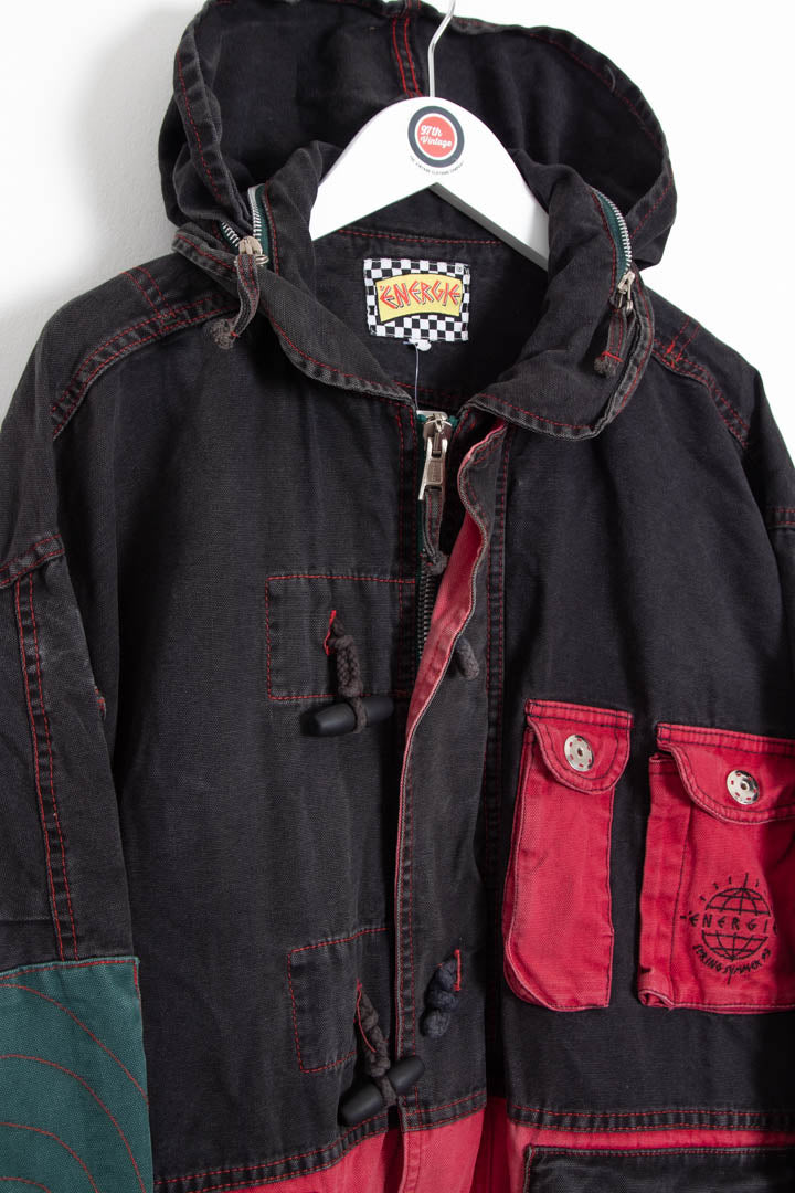 Image of Energie Colourblock Hooded Parka Jacket (L)