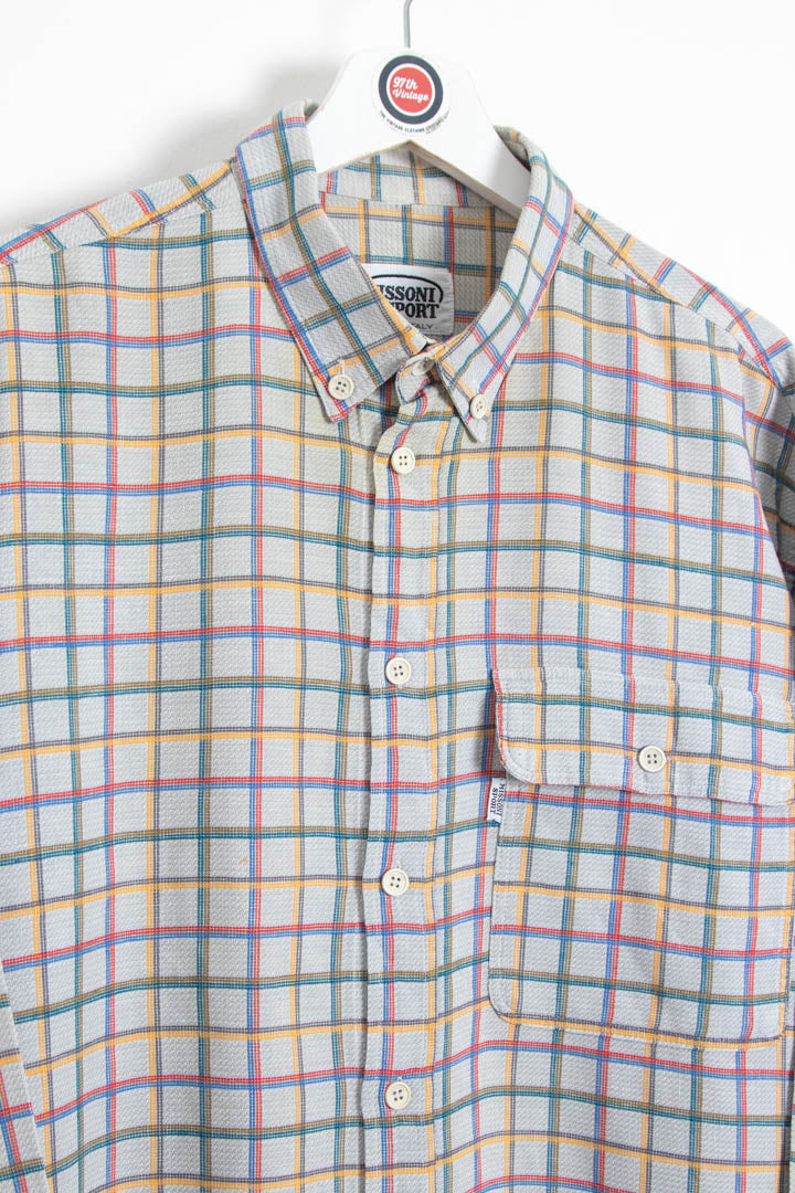 Image of Missoni Long Sleeve Checkered Shirt (XL)