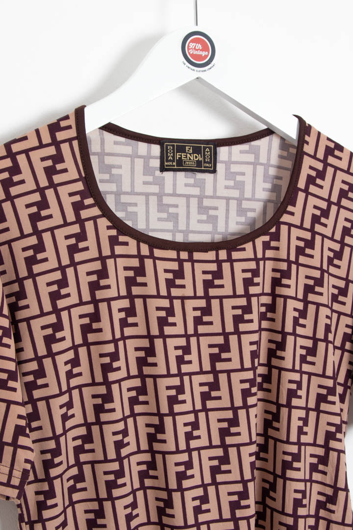 Image of Women's Fendi Zucca Print Top (S)