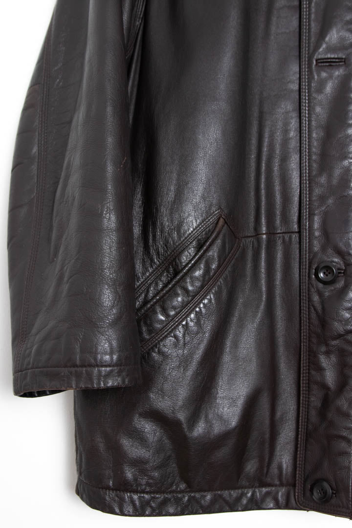 Image of Brown Leather Jacket (XL)