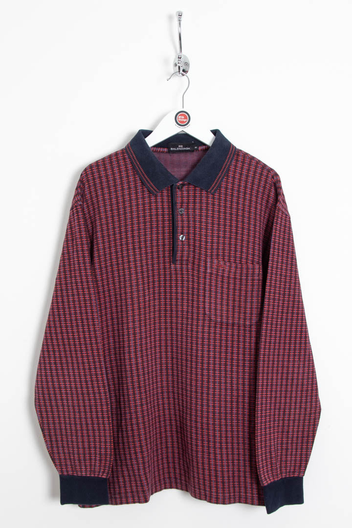 Image of Balenciaga Long Sleeve Polo Shirt (M)