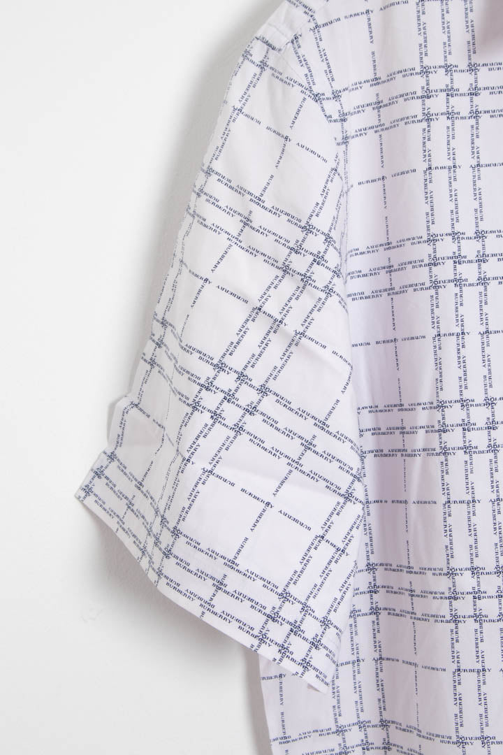 Image of Burberry Repeat Logo Short Sleeve Shirt (L)